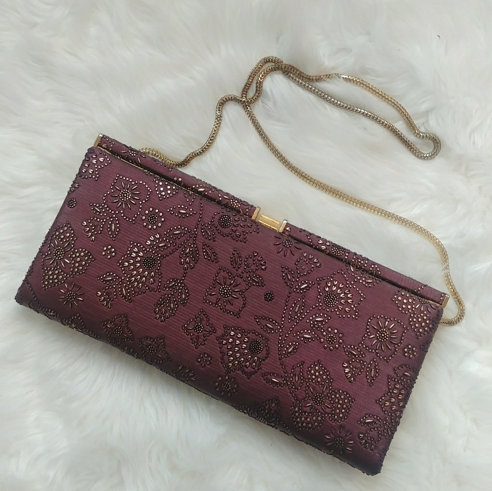 Burgundy Baguette Bag